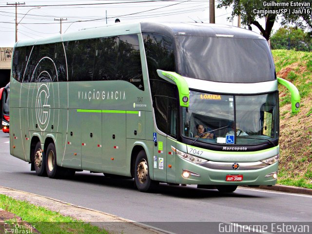 Viação Garcia 7047 na cidade de Campinas, São Paulo, Brasil, por Guilherme Estevan. ID da foto: 4010624.