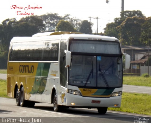 Empresa Gontijo de Transportes 11695 na cidade de Juatuba, Minas Gerais, Brasil, por Breno  Jonathan. ID da foto: 4010754.