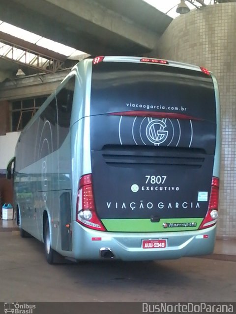 Viação Garcia 7807 na cidade de Apucarana, Paraná, Brasil, por Josino Vieira. Número da foto: #4011942.