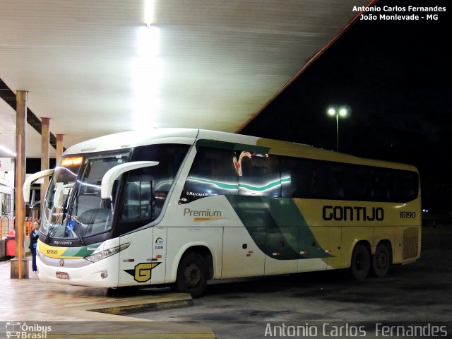 Empresa Gontijo de Transportes 18190 na cidade de João Monlevade, Minas Gerais, Brasil, por Antonio Carlos Fernandes. ID da foto: 4012398.