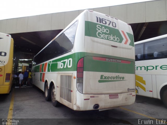 Cia. São Geraldo de Viação 11670 na cidade de Ribeirão Preto, São Paulo, Brasil, por Erwin  Luiz. Número da foto: #4013226.