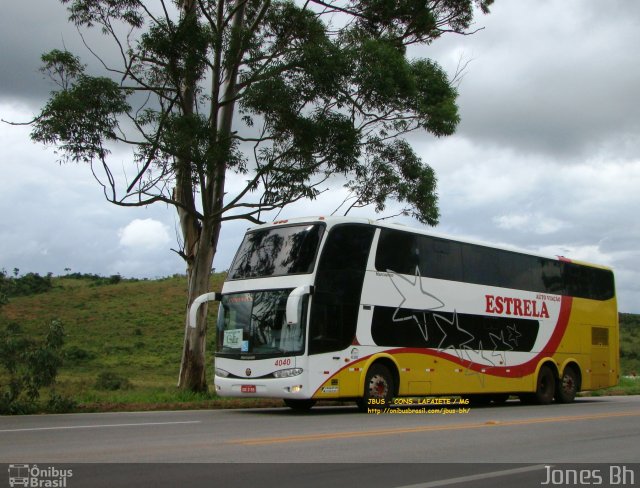 Auto Viação Estrela 4040 na cidade de Conselheiro Lafaiete, Minas Gerais, Brasil, por Jones Bh. Número da foto: #4013489.
