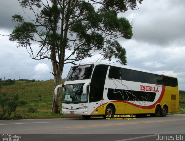 Auto Viação Estrela 4040 na cidade de Conselheiro Lafaiete, Minas Gerais, Brasil, por Jones Bh. ID da foto: 4013489.