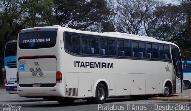 Viação Itapemirim 8207 na cidade de São Paulo, São Paulo, Brasil, por Cristiano Soares da Silva. ID da foto: 4013023.