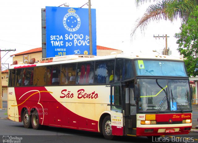Viação São Bento Ribeirão Preto 1415 na cidade de Uberaba, Minas Gerais, Brasil, por Lucas Borges . Número da foto: #4015943.