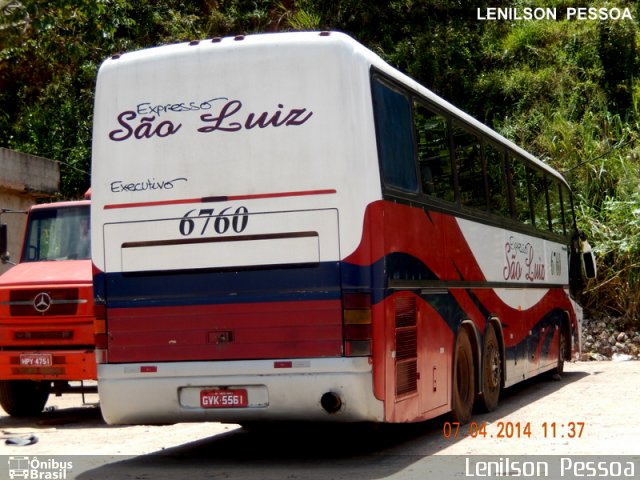 Expresso São Luiz 6760 na cidade de Jaboatão dos Guararapes, Pernambuco, Brasil, por Lenilson da Silva Pessoa. Número da foto: #4015468.