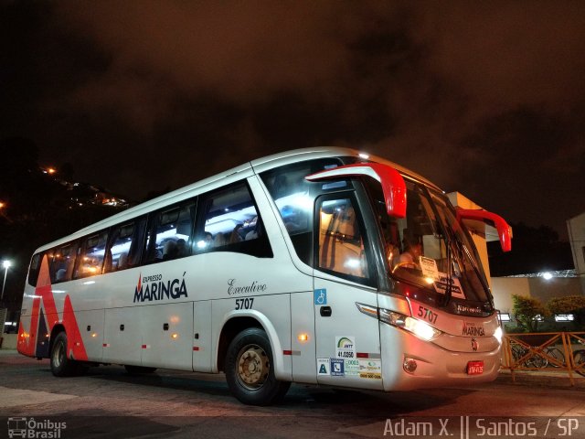 Expresso Maringá 5707 na cidade de Santos, São Paulo, Brasil, por Adam Xavier Rodrigues Lima. Número da foto: #4017215.