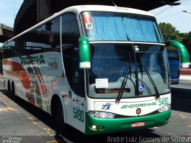 Empresa de Transportes Andorinha 5490 na cidade de Rio de Janeiro, Rio de Janeiro, Brasil, por André Luiz Gomes de Souza. ID da foto: 4018945.