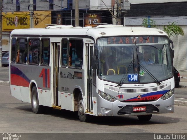 Maravilha Auto Ônibus ITB.01.121 na cidade de Itaboraí, Rio de Janeiro, Brasil, por Lucas Lima. Número da foto: #4017731.
