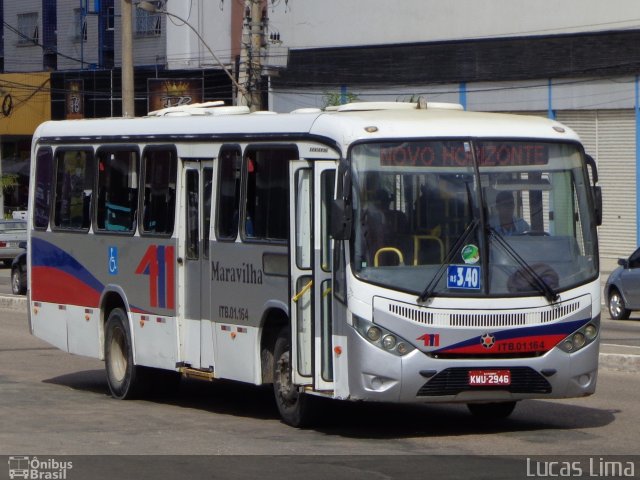 Maravilha Auto Ônibus ITB.01.164 na cidade de Itaboraí, Rio de Janeiro, Brasil, por Lucas Lima. Número da foto: #4017716.