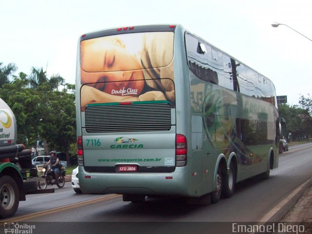 Viação Garcia 7116 na cidade de Arapongas, Paraná, Brasil, por Emanoel Diego.. Número da foto: #4018231.