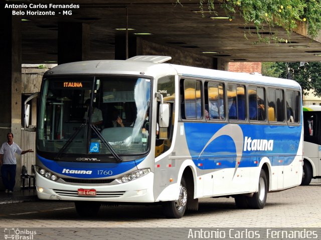 Viação Itaúna 1760 na cidade de Belo Horizonte, Minas Gerais, Brasil, por Antonio Carlos Fernandes. ID da foto: 4017223.