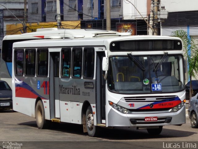 Maravilha Auto Ônibus ITB 01.153 na cidade de Itaboraí, Rio de Janeiro, Brasil, por Lucas Lima. Número da foto: #4017710.