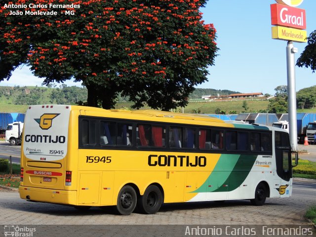 Empresa Gontijo de Transportes 15945 na cidade de João Monlevade, Minas Gerais, Brasil, por Antonio Carlos Fernandes. ID da foto: 4017146.