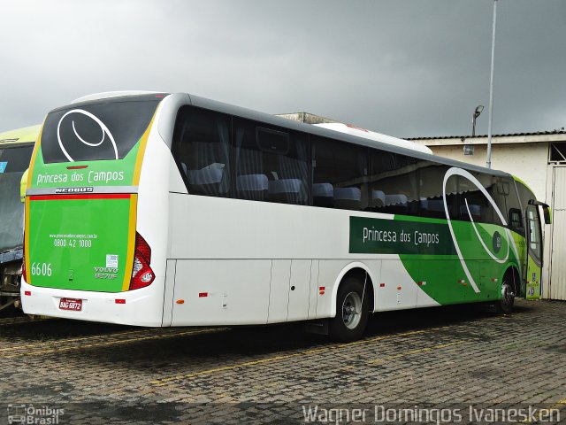 Expresso Princesa dos Campos 6606 na cidade de Ponta Grossa, Paraná, Brasil, por Wagner Domingos Ivanesken. ID da foto: 4019974.