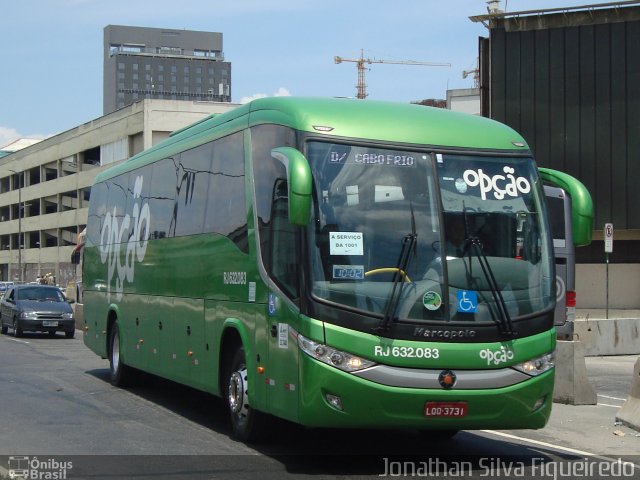 Opção Fretamento e Turismo RJ 632.083 na cidade de Rio de Janeiro, Rio de Janeiro, Brasil, por Jonathan Silva Figueiredo. Número da foto: #4022685.