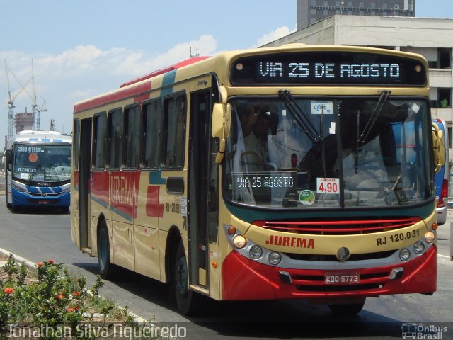 Auto Viação Jurema RJ 120.031 na cidade de Rio de Janeiro, Rio de Janeiro, Brasil, por Jonathan Silva Figueiredo. Número da foto: #4021687.