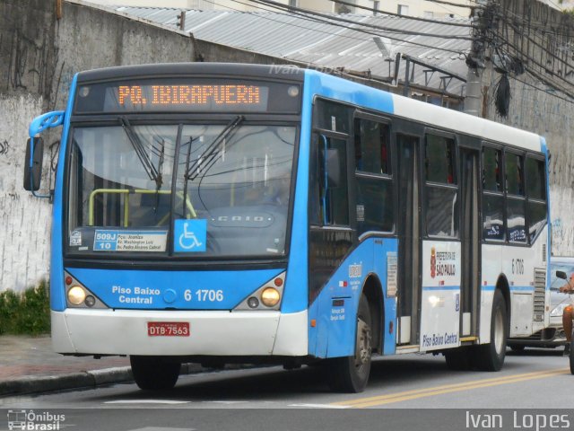 Viação Cidade Dutra 6 1706 na cidade de São Paulo, São Paulo, Brasil, por Ivan da Silva Lopes. ID da foto: 4023244.