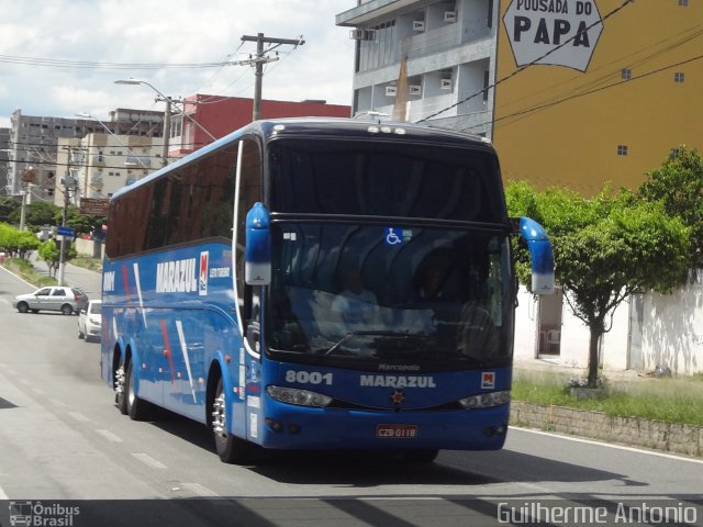 Marazul Turismo 8001 na cidade de Aparecida, São Paulo, Brasil, por Guilherme Antonio. Número da foto: #4023186.