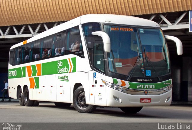 Cia. São Geraldo de Viação 21700 na cidade de Rio de Janeiro, Rio de Janeiro, Brasil, por Lucas Lima. Número da foto: #4023301.
