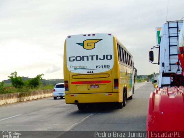 Empresa Gontijo de Transportes 15455 na cidade de Escada, Pernambuco, Brasil, por Pedro Francisco Junior. Número da foto: #4023055.