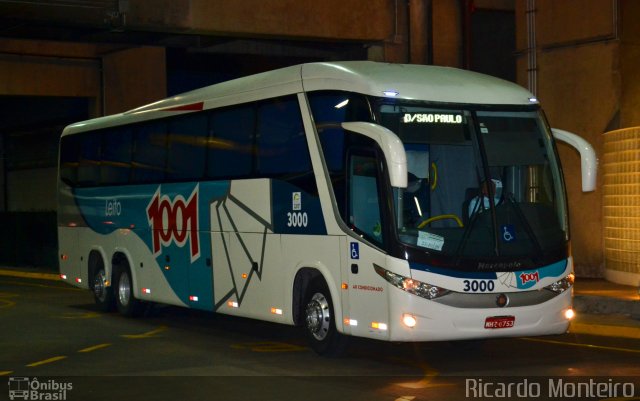 Auto Viação 1001 3000 na cidade de São Paulo, São Paulo, Brasil, por Ricardo Silva Monteiro. Número da foto: #4023257.