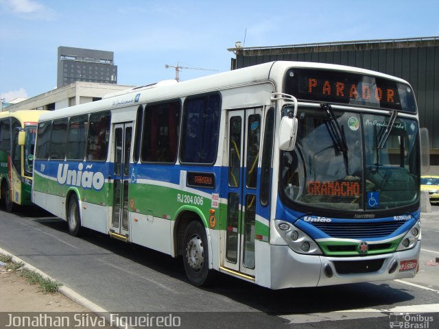 Viação União RJ 204.006 na cidade de Rio de Janeiro, Rio de Janeiro, Brasil, por Jonathan Silva Figueiredo. ID da foto: 4021701.