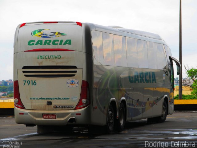Viação Garcia 7916 na cidade de Londrina, Paraná, Brasil, por Rodrigo Coimbra. Número da foto: #4024739.