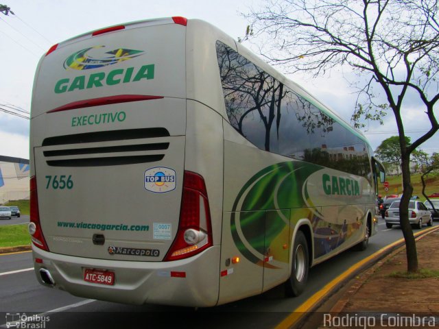 Viação Garcia 7656 na cidade de Londrina, Paraná, Brasil, por Rodrigo Coimbra. Número da foto: #4024794.