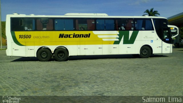 Viação Nacional 10500 na cidade de Jerônimo Monteiro, Espírito Santo, Brasil, por Saimom  Lima. Número da foto: #4025597.