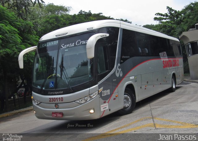 Viação Santa Cruz 230110 na cidade de São Paulo, São Paulo, Brasil, por Jean Passos. ID da foto: 4025056.