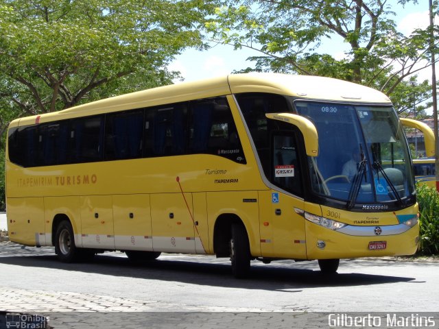 Viação Itapemirim 3001 na cidade de Vitória, Espírito Santo, Brasil, por Gilberto Martins. Número da foto: #4027471.