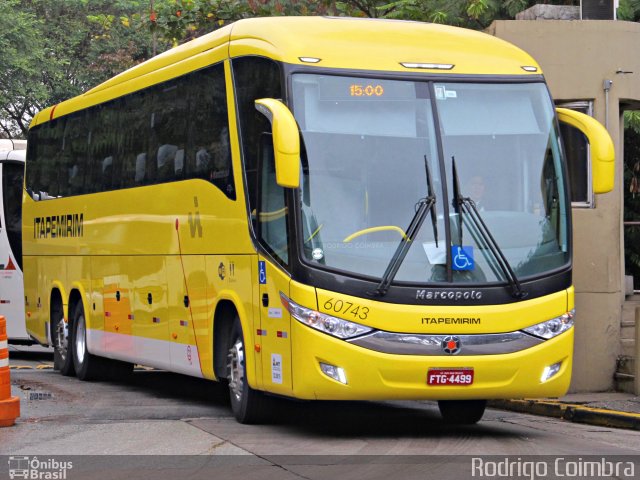 Viação Itapemirim 60743 na cidade de São Paulo, São Paulo, Brasil, por Rodrigo Coimbra. Número da foto: #4026583.