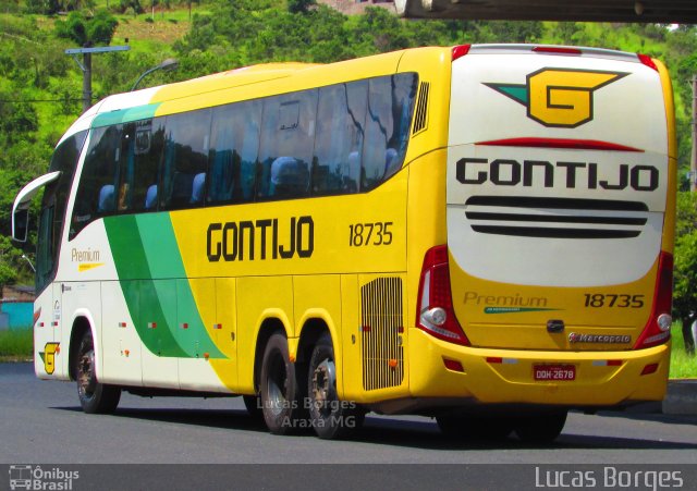 Empresa Gontijo de Transportes 18735 na cidade de Araxá, Minas Gerais, Brasil, por Lucas Borges . Número da foto: #4026853.