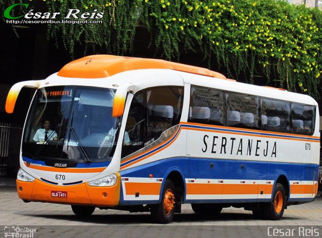 Viação Sertaneja 670 na cidade de Belo Horizonte, Minas Gerais, Brasil, por César Ônibus. Número da foto: #4028281.