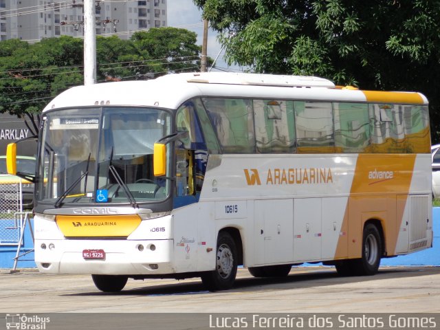 Viação Araguarina 10615 na cidade de Goiânia, Goiás, Brasil, por Lucas Ferreira dos Santos Gomes. Número da foto: #4027469.