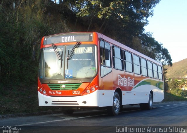 Porto Real Transportes Coletivos 003 na cidade de Barra Mansa, Rio de Janeiro, Brasil, por Guilherme Afonso Sfbus. ID da foto: 4027498.