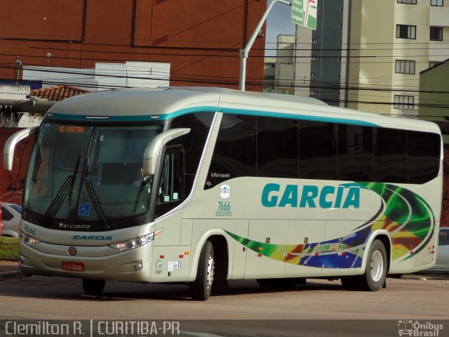 Viação Garcia 7666 na cidade de Curitiba, Paraná, Brasil, por Clemilton Rodrigues . ID da foto: 4027645.