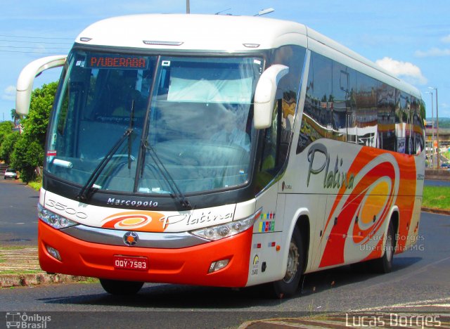 Viação Platina 3500 na cidade de Uberlândia, Minas Gerais, Brasil, por Lucas Borges . ID da foto: 4026843.