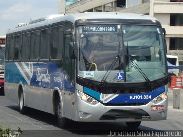 Auto Ônibus Fagundes RJ 101.334 na cidade de Rio de Janeiro, Rio de Janeiro, Brasil, por Jonathan Silva Figueiredo. ID da foto: 4030068.