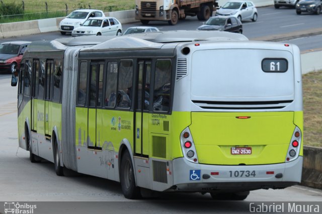 Milênio Transportes 10734 na cidade de Belo Horizonte, Minas Gerais, Brasil, por Gabriel Moura. Número da foto: #4030813.