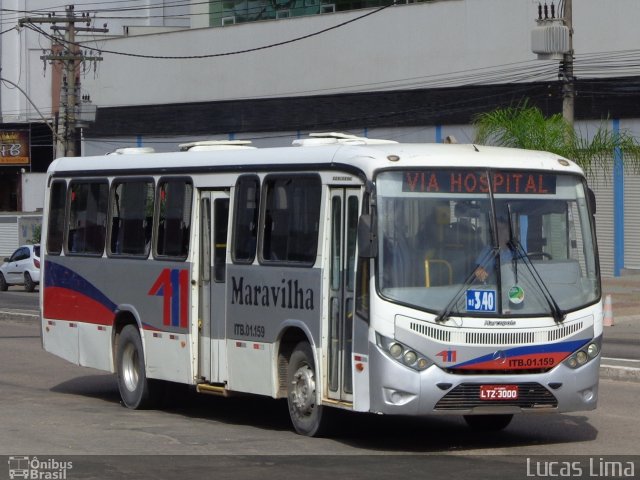 Maravilha Auto Ônibus ITB 01.159 na cidade de Itaboraí, Rio de Janeiro, Brasil, por Lucas Lima. Número da foto: #4030446.