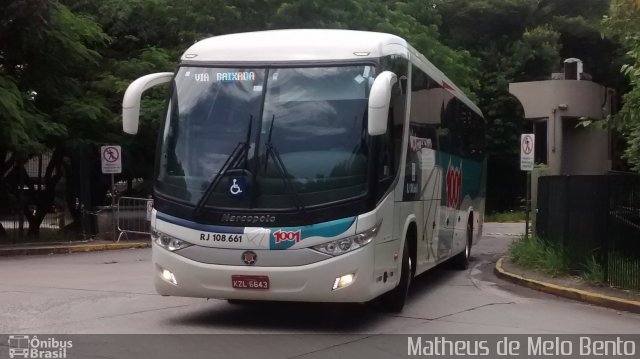Auto Viação 1001 RJ 108.661 na cidade de São Paulo, São Paulo, Brasil, por Matheus de Melo Bento. Número da foto: #3968275.
