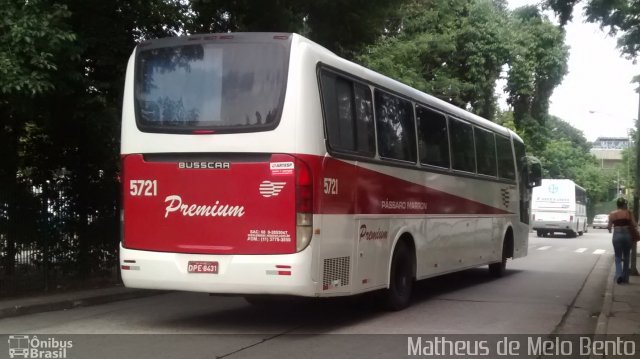 Empresa de Ônibus Pássaro Marron 5721 na cidade de São Paulo, São Paulo, Brasil, por Matheus de Melo Bento. Número da foto: #3968234.
