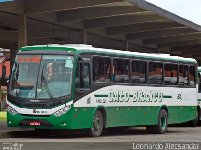 Viação Galo Branco RJ 181.021 na cidade de Niterói, Rio de Janeiro, Brasil, por Leonardo Alecsander. Número da foto: #3968263.