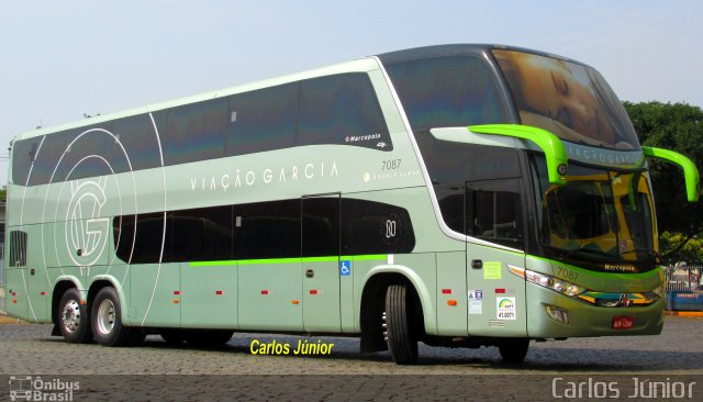 Viação Garcia 7087 na cidade de Maringá, Paraná, Brasil, por Carlos Júnior. Número da foto: #3968924.
