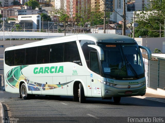 Viação Garcia 7696 na cidade de Ribeirão Preto, São Paulo, Brasil, por Fernando Reis. ID da foto: 3970092.