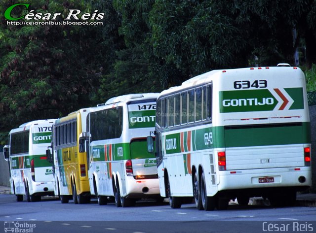 Empresa Gontijo de Transportes 6343 na cidade de Belo Horizonte, Minas Gerais, Brasil, por César Ônibus. ID da foto: 3971243.