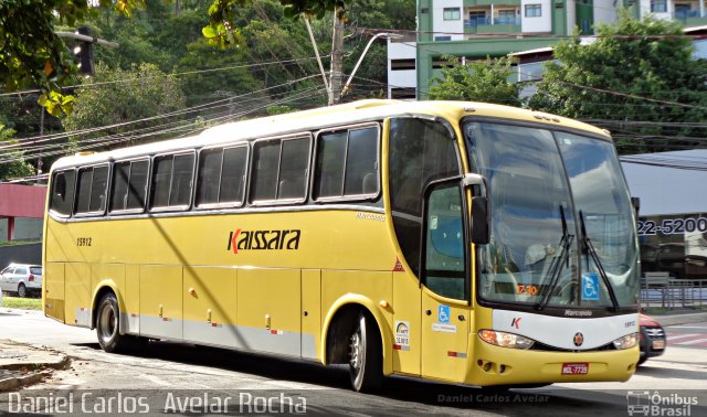 Kaissara - Viação Caiçara 15912 na cidade de Cachoeiro de Itapemirim, Espírito Santo, Brasil, por Daniel Carlos  Avelar Rocha. ID da foto: 3975212.