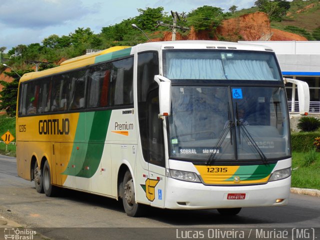 Empresa Gontijo de Transportes 12315 na cidade de Muriaé, Minas Gerais, Brasil, por Lucas Oliveira. ID da foto: 3977079.